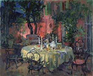 Terraza de noche
